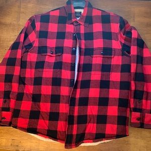 J crew fleece lined flannel